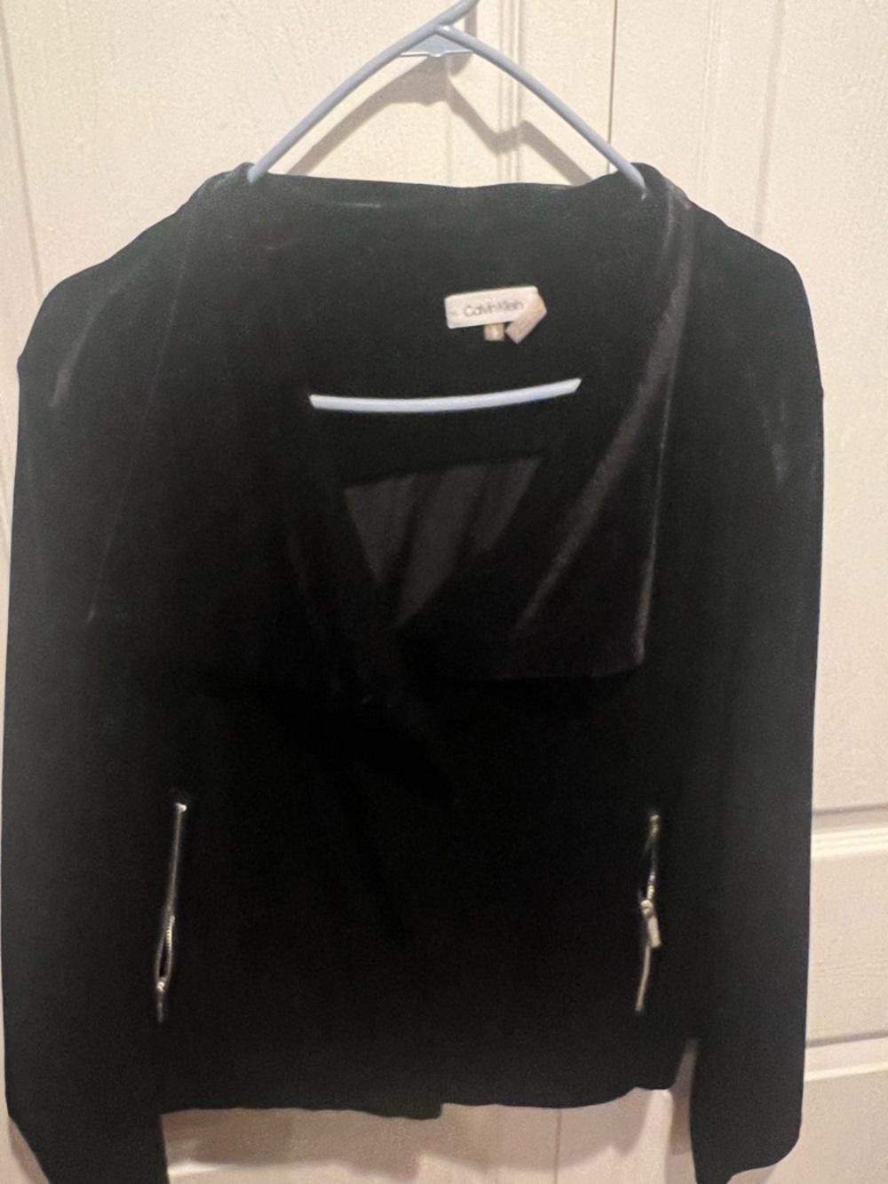 Calvin Klein Black Velvet Blazer